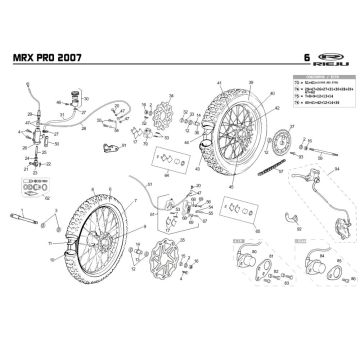 Roues Rieju MRX pro r-green 2008 2 temps