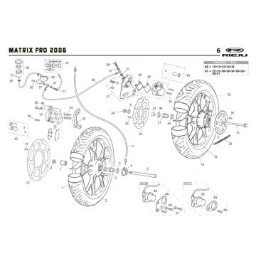 Roues Rieju Rs2 pro orange 2009 2 temps