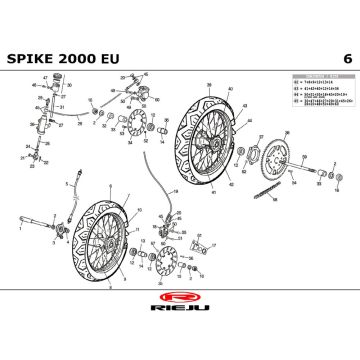 Roues Rieju Spike gris 2001 2 temps