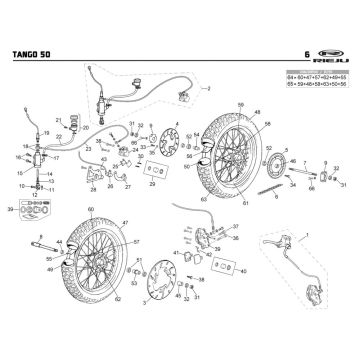 Roues Rieju Tango vert 2009 2 temps