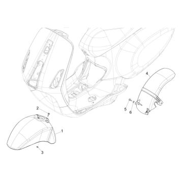 Espace de roue - Garde-boue Vespa Sprint 125 4T 3V ABS