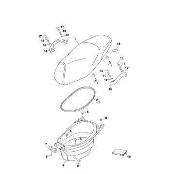Saddle Selle Box Yamaha Neo 2 temps (jusqu'en 2003)