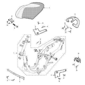 Cadre de selle Peugeot Vivacity 3 2 temps