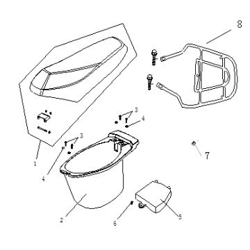 Selle Selle Seau AGM Ape50 blanc