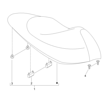 Selle /siège Piaggio NRG Power DD 2007-2017