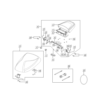 Selle Kymco Agility FR 12' 4 temps euro4 noire