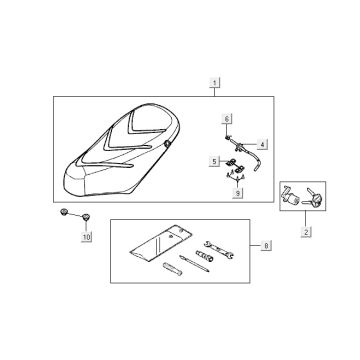 Selle Kymco Super9 2 temps nm argent