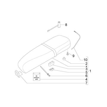 Selle Vespa Lx 25km 4 temps 2 soupapes marron