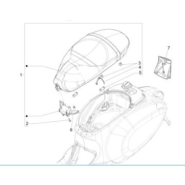 Selle/assise Vespa Sprint 125 4T 3V IE ABS