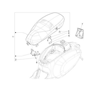 Selle Vespa Sprint 2 temps