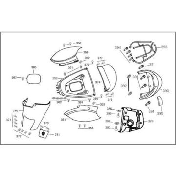 Porte-écran latéral AGM SP50 rouge