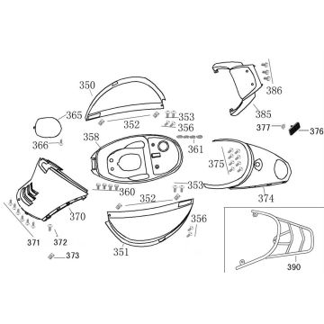 Porte-écran latéral Sun Grace bleu foncé