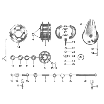 Modèle d'itinéraire Zundapp C50 Sport 517-21L0