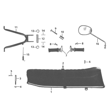 Marche Piéselle Bequille Central Zundapp C50 Sport 517-21L0