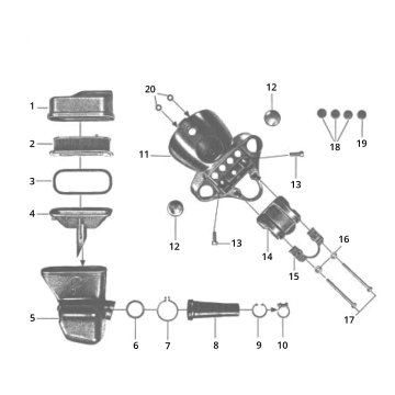 Phare et filtre à air Zundapp GTS 50 517-40L5