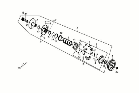 Koppeling Sym Crox 50 E3