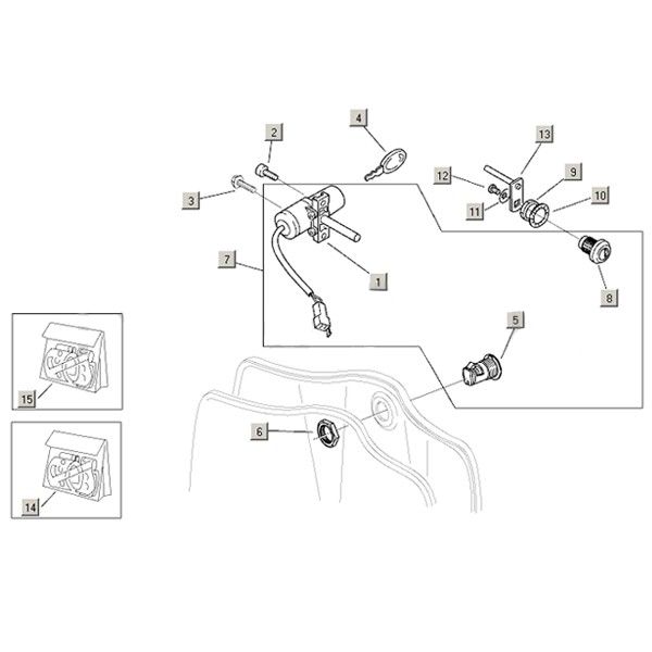 Commutateur d'allumage Aprilia Mojito Custom 2t (moteur Piaggio) 2004 - 2010