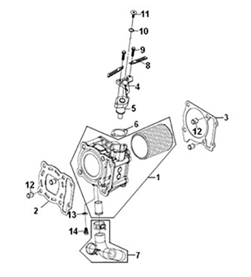Cylinder Sym ADX 125i ABS+ TCS E5 2023