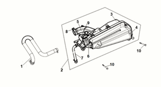 Boîte à air  Sym X-Pro 50 E5