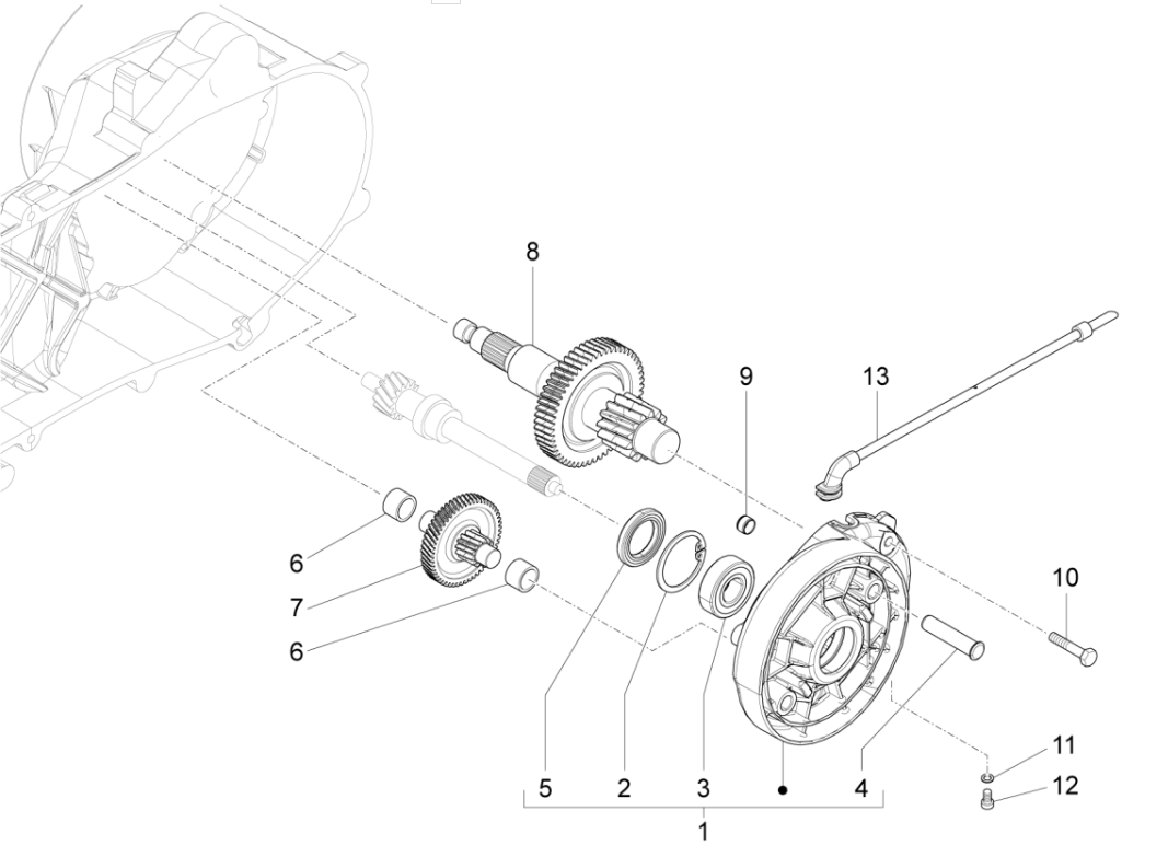 Transmission Vespa Sprint 4 fois 3 soupes (injection euro4 IGET)