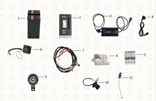 Faisceau de câbles Assy/batterie/chargeur Yadea T9L