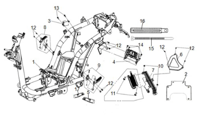 Boîtier de cadre Sym E-Fiddle