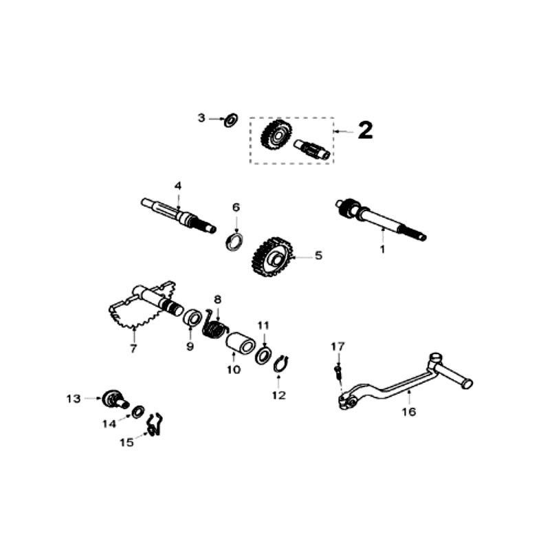 Arbres de transmission - Kickstarter Peugeot V-clic blanc