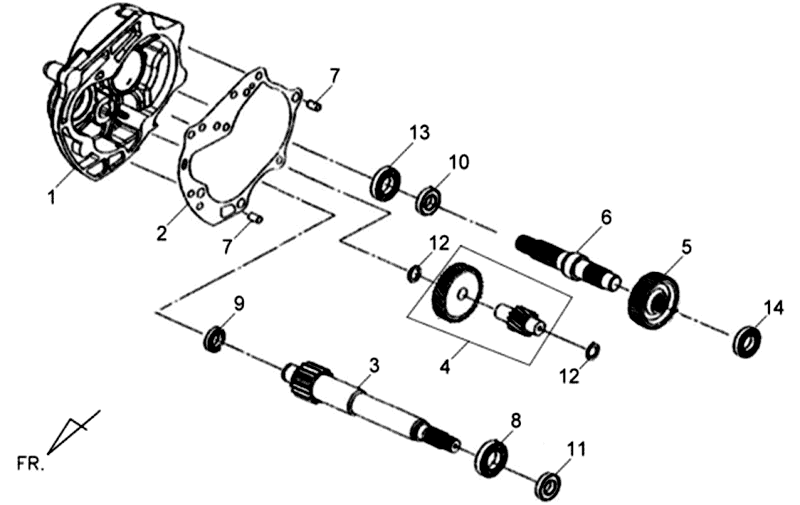 Bras de transmission Sym Orbit II (WH8018P) blancs