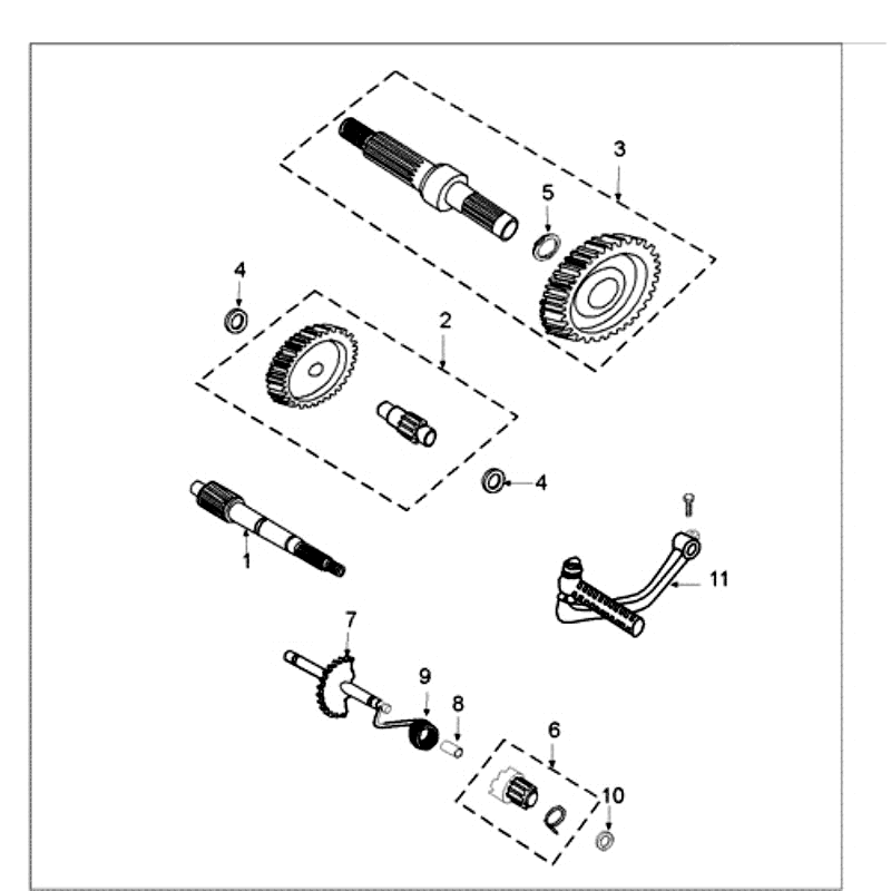 Arbres de transmission Kickstarter Peugeot Ludix 14 noir