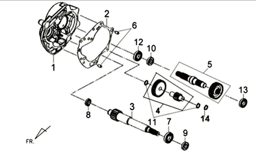 Arbres de transmission Sym XPRO 50 E4
