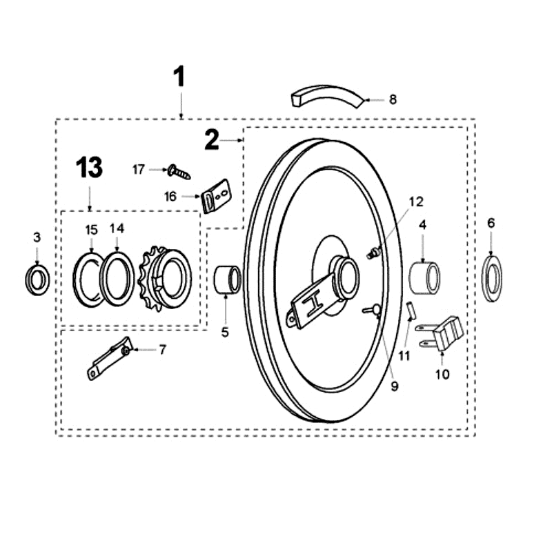Poulie motrice Peugeot Vogue Black