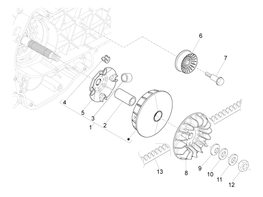 Poulie d'entraînement Piaggio MP3 500 LT Sport 2014-2016