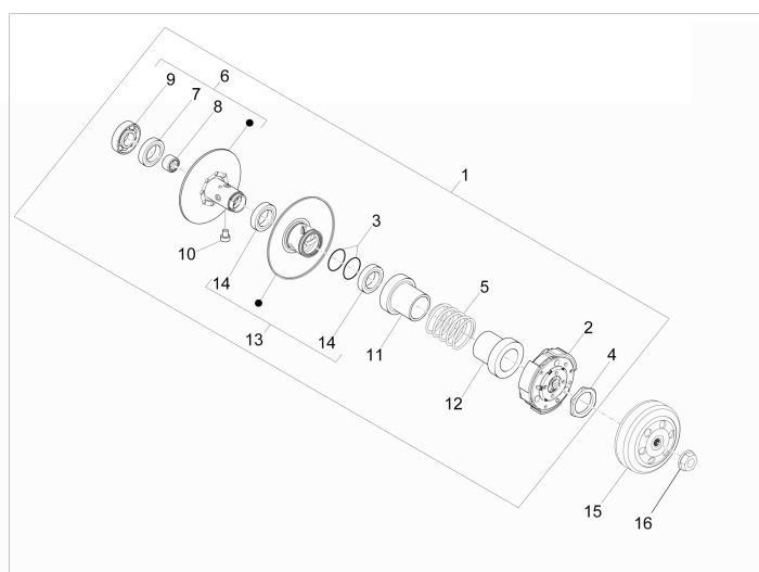 Embrayage Vespa Primavera 25 km 4 temps 2 soupapes