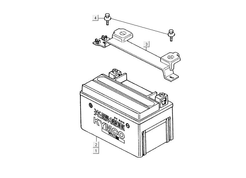 Batterie Kymco Maxxer 90 Noir