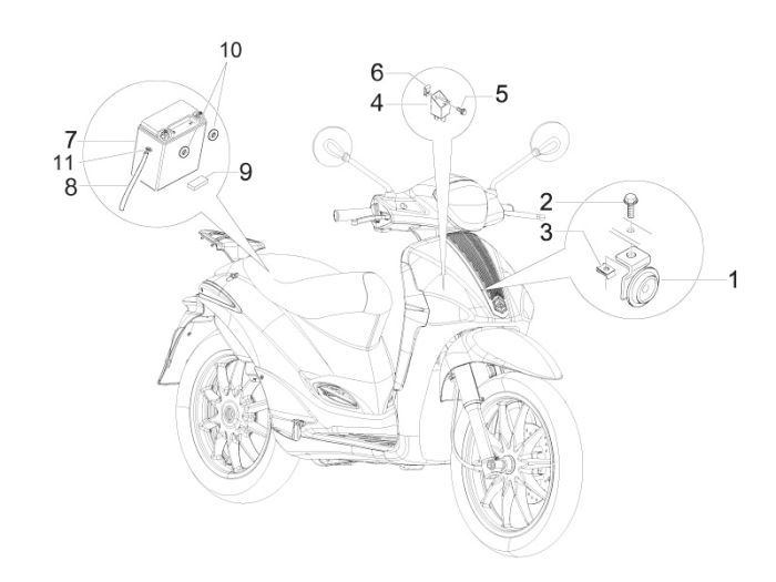 Batterie Piaggio Liberty 2 temps