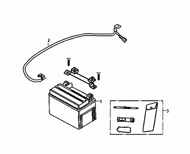 Kit batterie Sym Fiddle II euro4 (WH-006) blanc