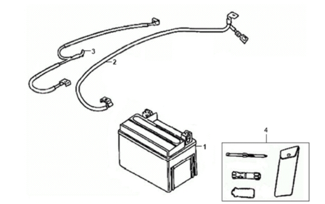 Kit batterie/outils Sym X'PRO 125