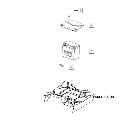 batterie Kymco Agility 12 4 temps 125 bleu