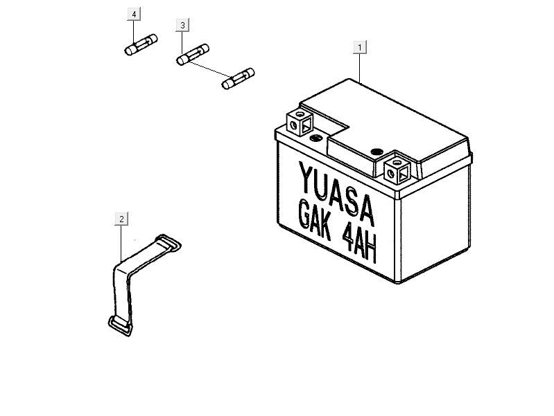 Batterie Kymco City 16' 4 temps gris foncé