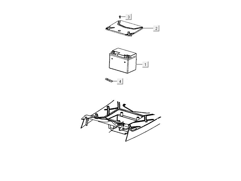 Batterie Kymco Delivery 4 temps blanche