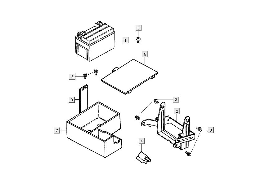 batterie Kymco Dink LC 2 temps argent