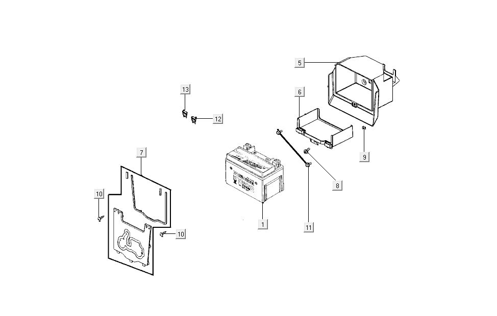 Batterie Kymco New Sento 4 temps 50i bleu