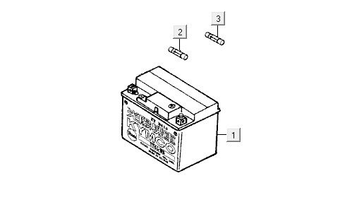 Batterie Kymco Super9 2T LC OM noir mat-jaune