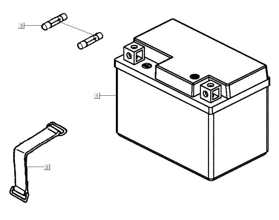 Batterie Kymco Super 8 Street 4 temps bleu