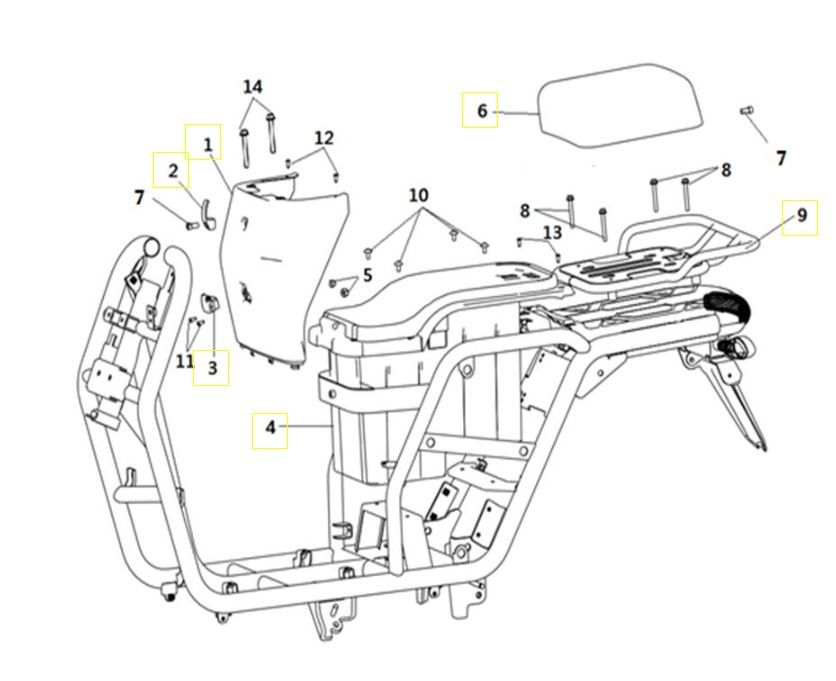 Boîtier à batterie+support Goccia GEV2000
