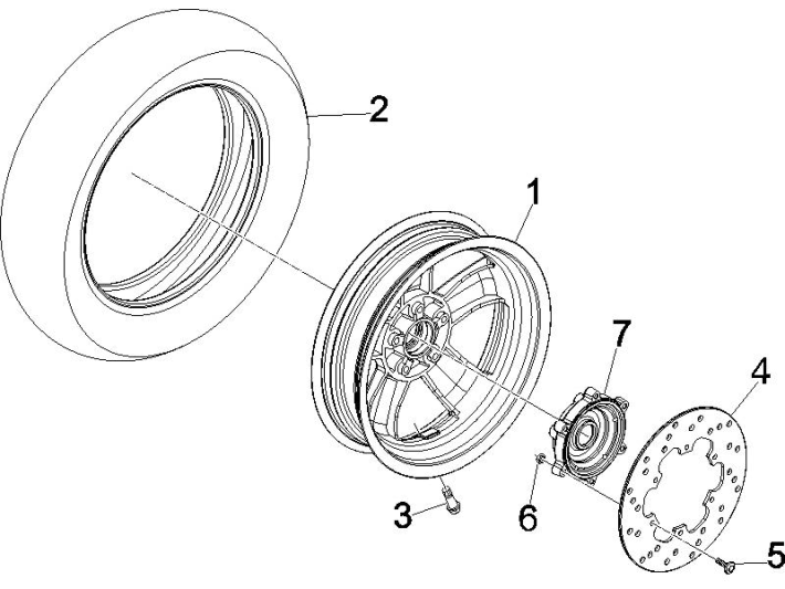 Pneu arrière Vespa GTS 250 ie 2005-2009 (avec ABS)