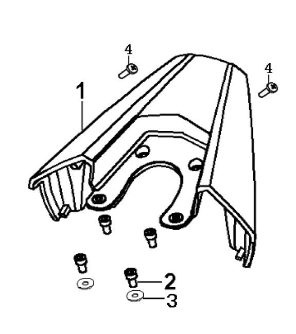 Porte-bagages arrière Generic Xor silver 2006 2 temps