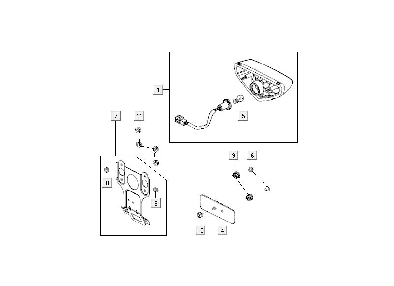 Feu arrière Kymco MXU 50