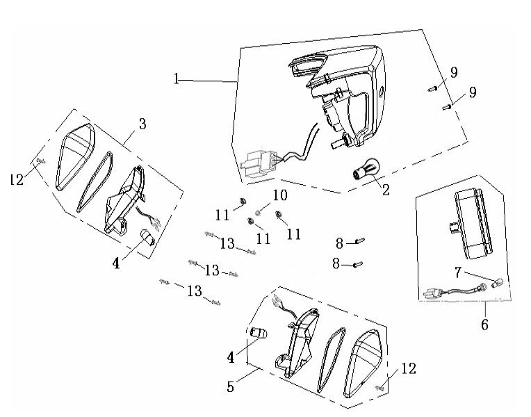 Feu arrière Generic Ideo cream 2007 2 temps 25