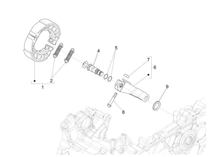Frein arrière Vespa Sprint 2 temps